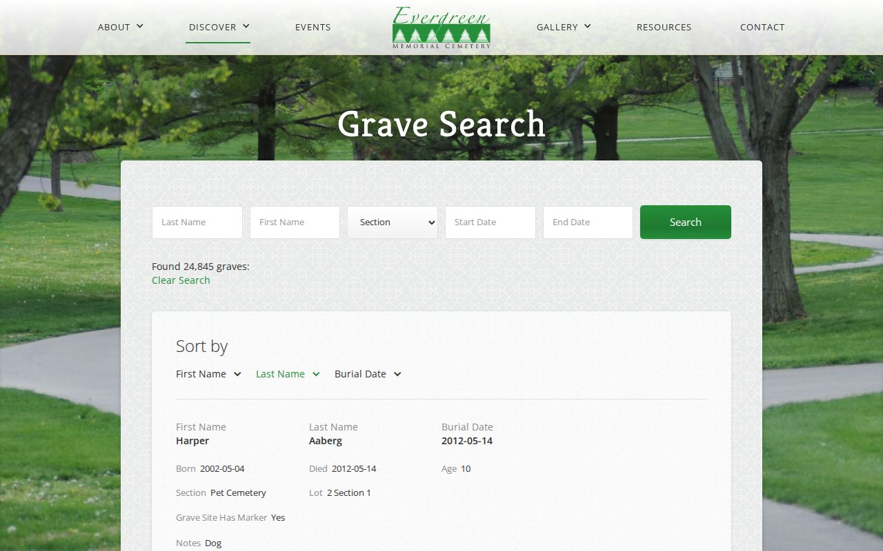 Bloomington city directory research with Evergreen grave search