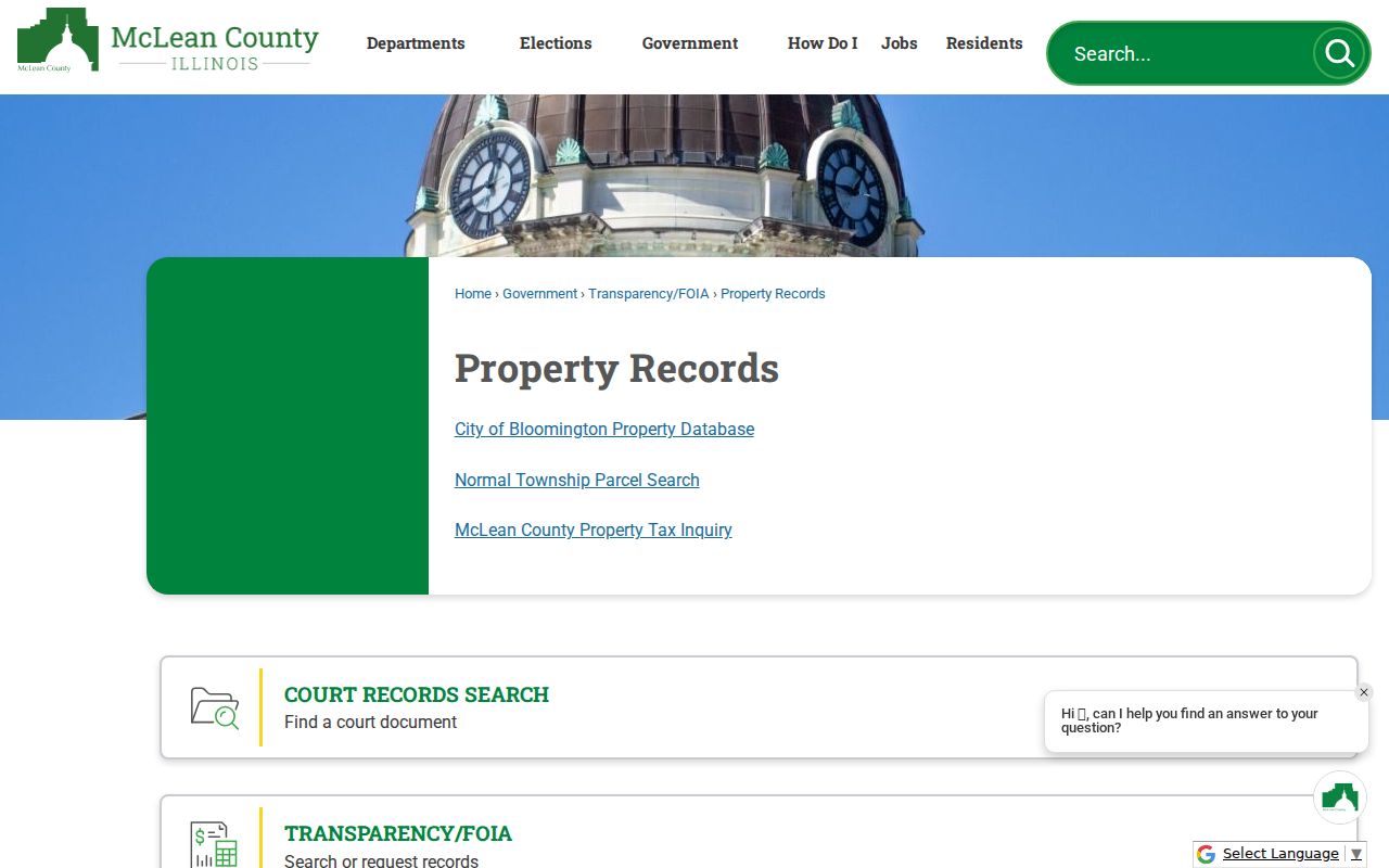 Bloomington neighbors McLean property records gateway